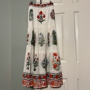 Bindu Floral Cotton Maxi Skirt